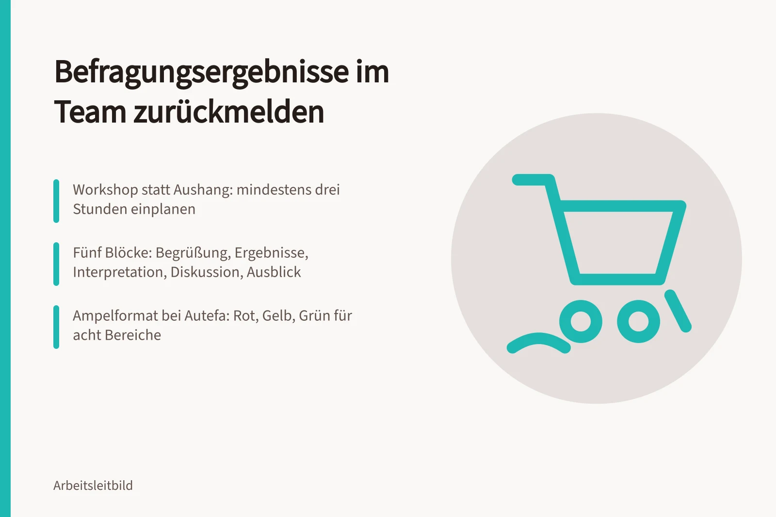 Workshop-Ablauf und Ampelformat zur Rückmeldung von Befragungsergebnissen im Team