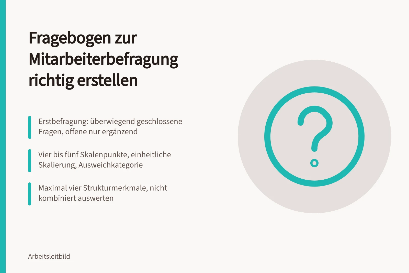 Karte zum Leitfaden für Fragebögen bei Mitarbeiterbefragungen