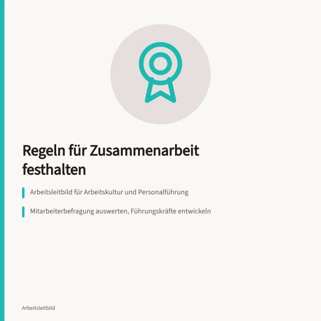 Karte: Regeln für Zusammenarbeit in kleinen Betrieben festhalten. Wie kleine Betriebe ihre Regeln für Zusammenarbeit festhalten