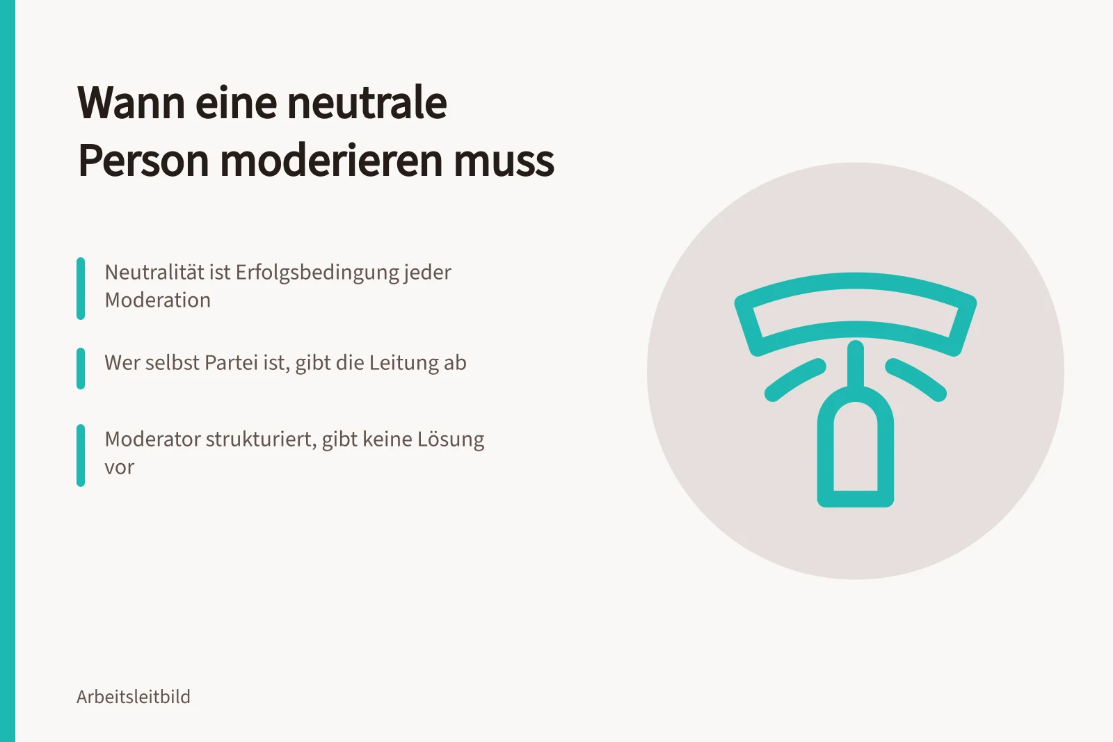 Karte zur Neutralität bei der Moderation von Konfliktgesprächen